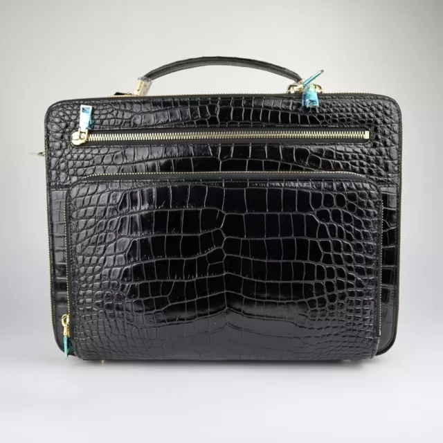 Genuine Crocodile Leather Business Shoulder Bag Handbag Travel Briefcase #B0727
