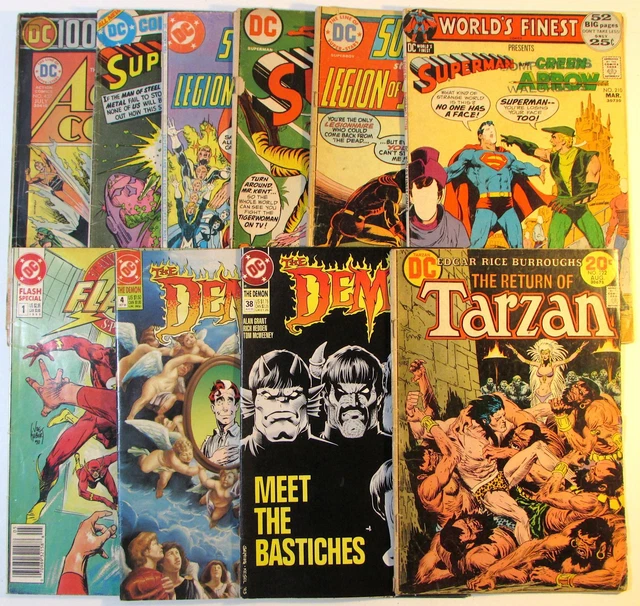 Mixed Lot 10 #Tarzan 222,Demon 4,38,World's Finest 210,Superboy.. DC 1973 Comics