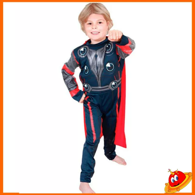 Costume Carnevale Bambino  Thor Dio Tg 3-5 anni