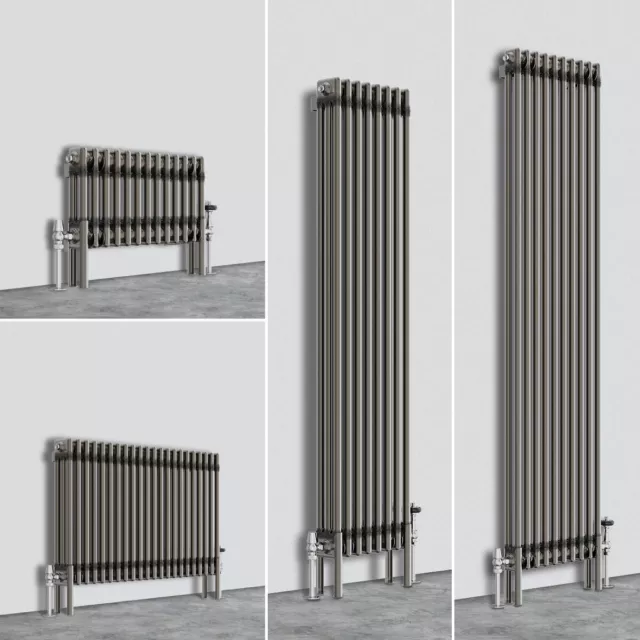 Vertical Horizontal Traditional Raw Metal Cast Iron Style Radiator 2 3 Column