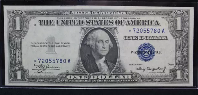 $1 - 1935A Star B blue seal Silver Certificate