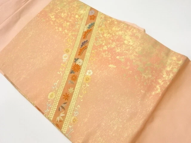 6205181: Japanese Kimono / Vintage Nagoya Obi / Embroidery / Kinsai / Pine & Flo