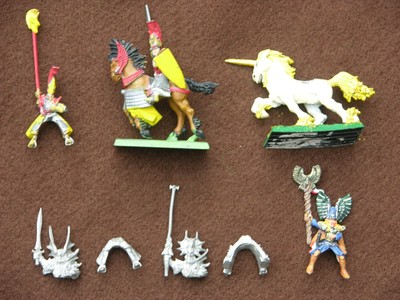 CITTADELLA C33 montato Adventurer metà ORCO Orchi Metallo Figura con Cavallo 1985 GW 