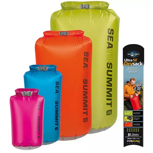 Sea To Summit Ultra-Sil Waterproof Dry Sack Bag - 1L, 2L, 4L, 8L, 13L, 20L, 35L