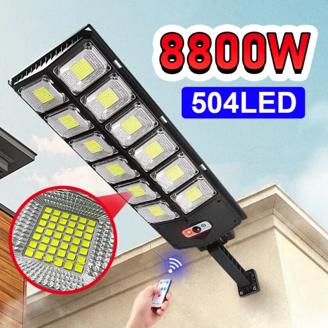 360/504 LEDs Outdoor Solar Street Light Motion Sensor Down Lamp Super Bright