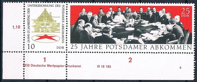 DDR ; Druckvermerk , Eckrand Mi.  1598 fn 4 , postfrisch
