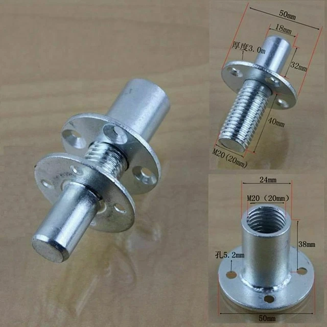 2 Sets Connector Round Column Post Pillar Furniture Bed Post Feet Leg Nut Flange 6