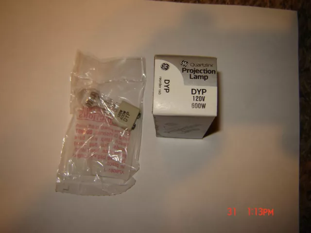 GE General Electric Quartzline DYP 120V 600W Projection Lamp Projector Bulb,New