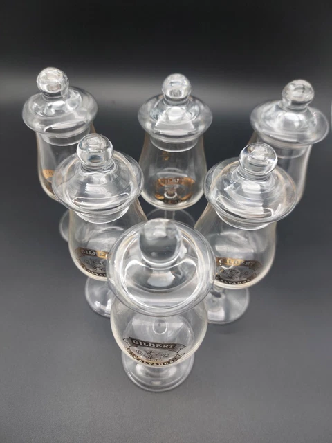 6 ORIGINAL GILBERT Calvados Gläser mit Deckel Vintage ... Absolut ...