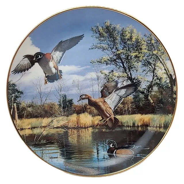 Danbury Mint David Maass "Settling In" On Wing Limited Edition Porcelain Plate