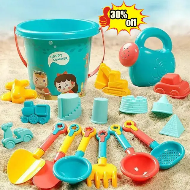 18Stk Sandspielzeug Set Sandkasten Spielzeug Sand Strand Eimergarnitur