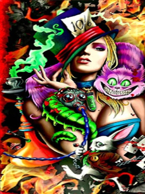 Disney Alice In Wonderland Classic 5D Full Diamond Painting Kits UK Decor Gifts