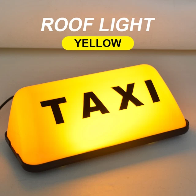 12V Taxi Cab Sign Roof Top Topper Car Magnetic Lamp LED Light Waterproof