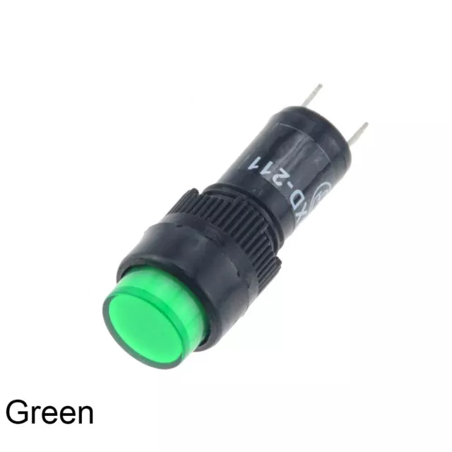 10Mm Green Led 12V Distribution Box Plastic Indicator Signal Light Lamp