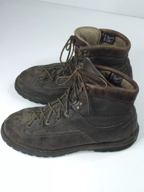 DANNER GORE-TEX BROWN Lace Up Logger Work Boots USA 7 M Vintage Hiking ...