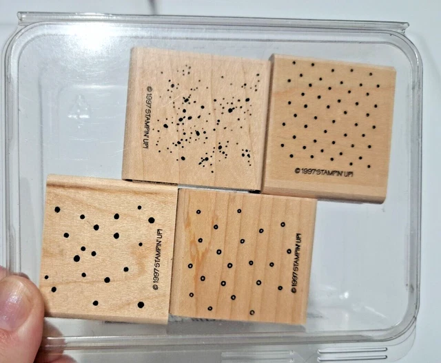 NIB Stampin' Up ITTY BITTY BACKGROUNDS 1997 Retired set of 4