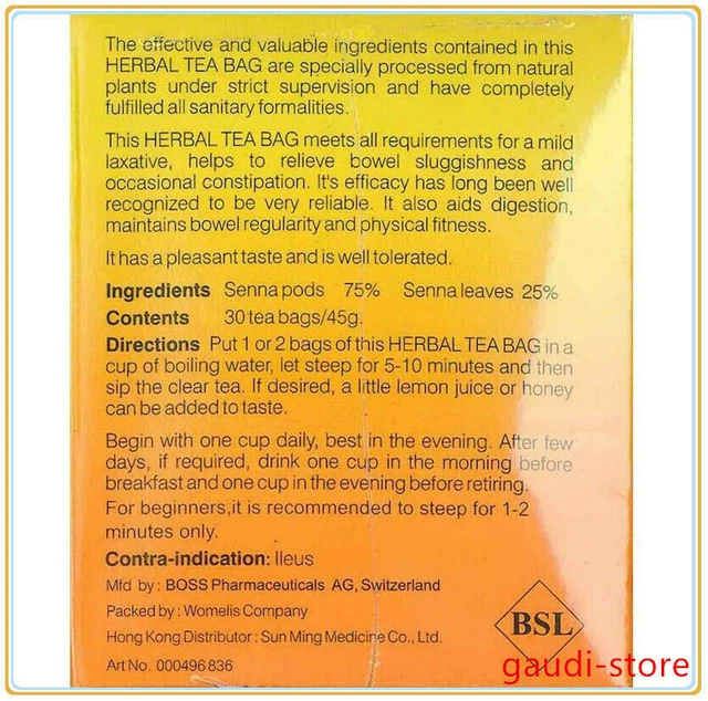 BIOSLIM TEA BIO Slim Mild Laxative Herbal Tea Bags ( 90 Teabags) 保秀麗窈窕茶