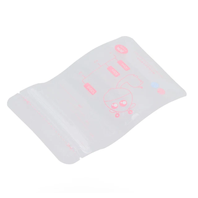 30x Breast Milk Storage Bag 100ml Scale 2-Sealing Chain Non Toxic Eco Breast Mil