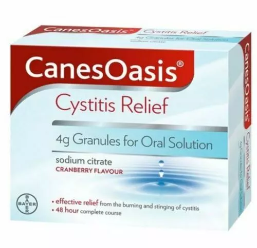 Canesten CanesOasis Cystitis Alivio para la infección de orina Paquete de 6 sobres