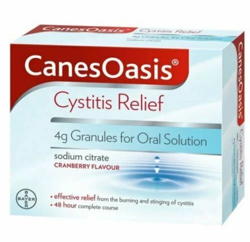 Canesten CanesOasis Cystitis Alivio para la infección de orina Paquete de 6 sobres