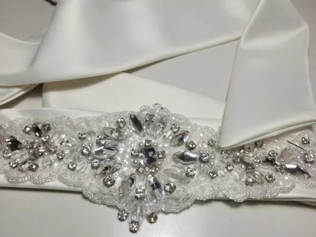 Crystal Belt Bridal Rhinestone Wedding Bridesmaid Dress Sash Ribbon Waist Belt