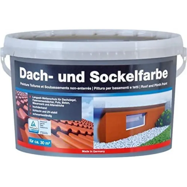 decotric Dach- und Sockelfarbe Anthrazit 5 Liter