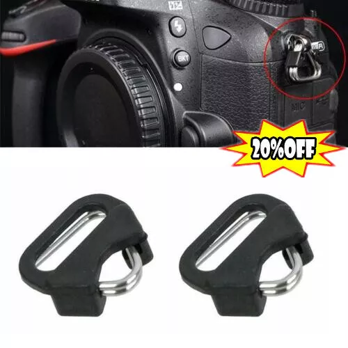 2x Camera Strap Triangle Split Adapter+Cap for Fuji Lecia Nikon BEST