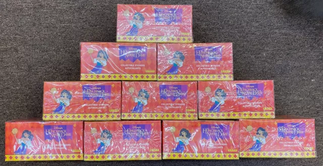 PANINI Hunchback of Notre Dame 100-Pack Sticker Box SEALED LOT OF 10 BOXES!