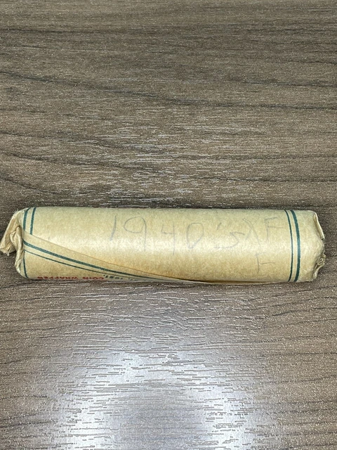 1940’S LINCOLN WHEAT CENT PENNY ROLL HIGH GRADE, Fine Or Better Rolled In 1960’s
