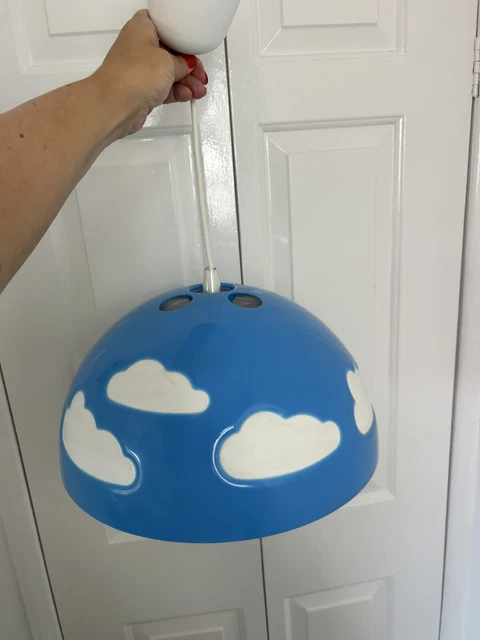 Paralume Ikea Skojig Soffitto Luce Blu Nuvole Cielo Camera bambini
