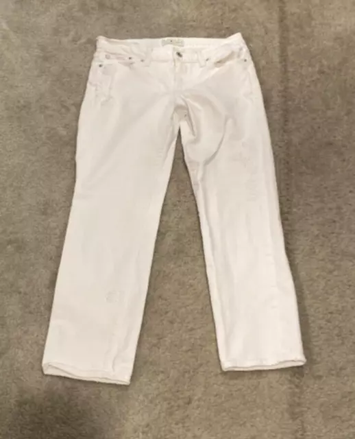 Lucky Brand Women's White Jeans Sweet Crop Stretch Mid Rise Size 6/28