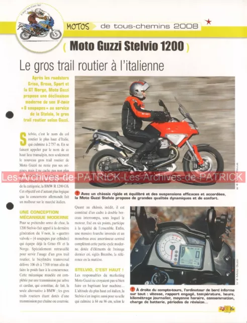 MOTO GUZZI 1200 Stelvio 2008 Joe Bar Team Fiche Moto #005260