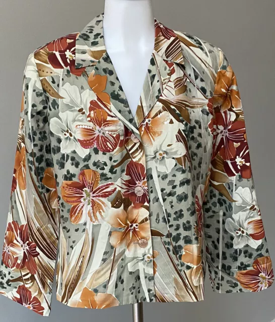 VTG NANCY BOLEN City Girl Women's Silk Floral JACKET Sequins 90's Sz Small  $13.95 - PicClick