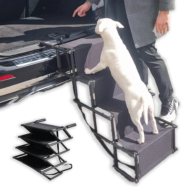 Hundetreppe faltbar Tierrampe 4 Stufen Klapptreppe Auto Treppe Hund DE