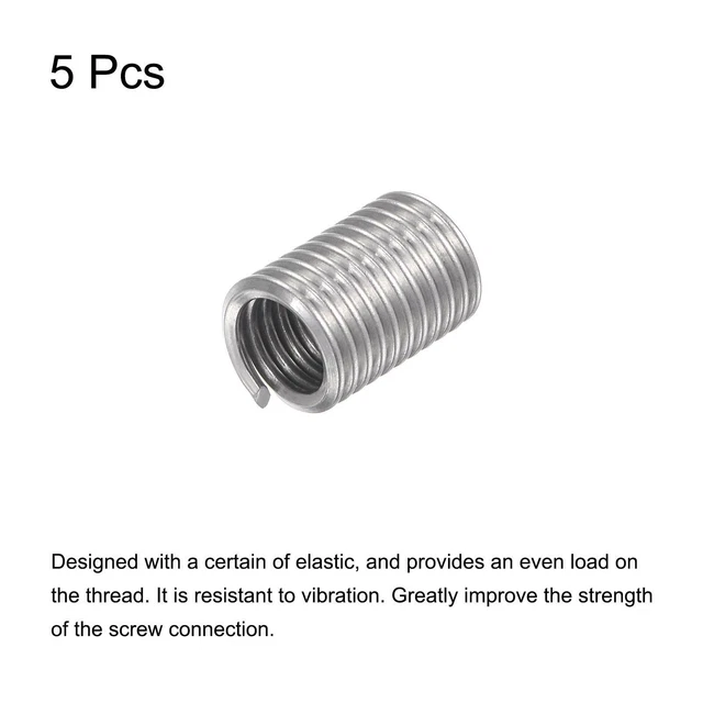 1/420 UNC 2.5D 304 Stainless Steel Wire Thread Insert Threaded Sleeve