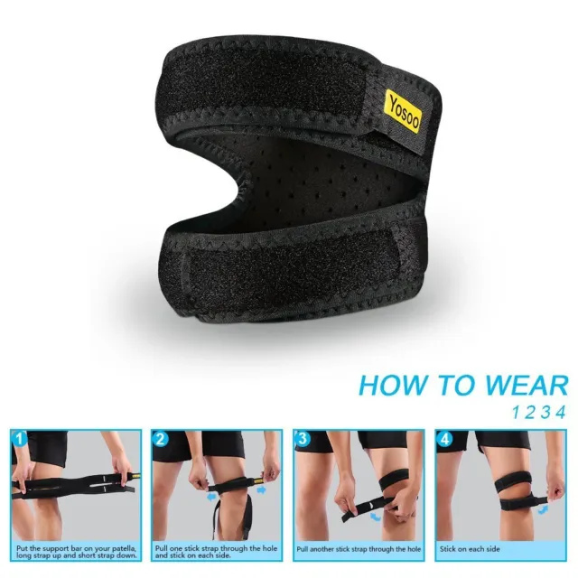 Kniestütze Patella Knee Strap Adjustable Neopren Infrapatellar Band Brace Egg