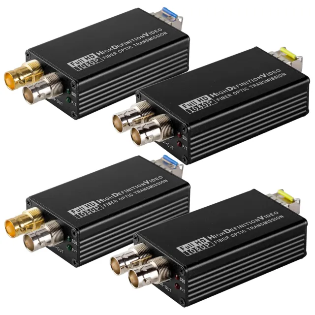 2 Set 3G SDI to LC Fiber Optical Transmitter Receiver RS485 Converter 1080P 60Hz