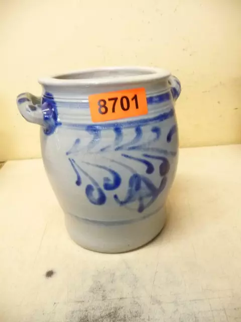 8701. Alter Steingut Topf Schmalztopf old earthenware pot