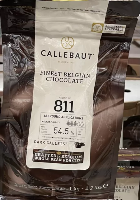 Callebaut 811 Dark Chocolate Block 54.5% - 5 kg-11 lbs