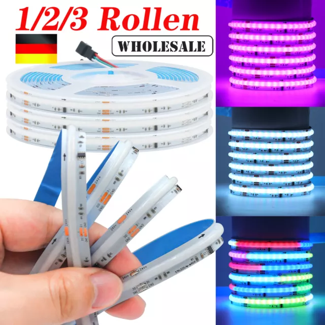 12/24V COB LED Streifen RGB Stripe Lichtband Lichtleiste dimmbar RGB 576leds/m