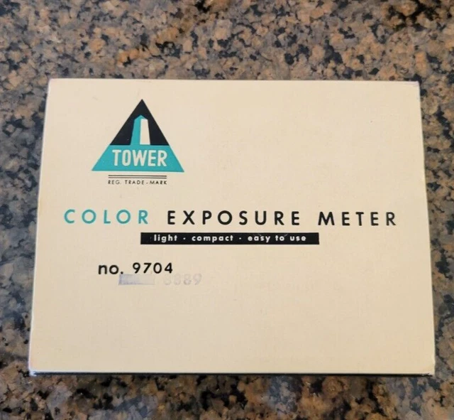 Vintage Tower 9704 Color Exposure Light Meter Original Box Photography  Germany