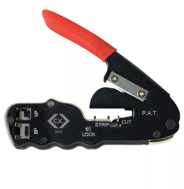 CK Cable Crimper Crimping Tool CAT3,CAT5E,6P,8P Modular Connectors Plugs, T3673