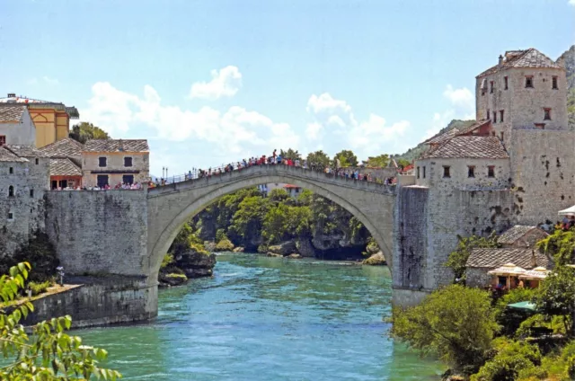 New Postcard Stari Most Old Bridge Arch Bridge Mostar, Bosnia & Herzegovina 84F