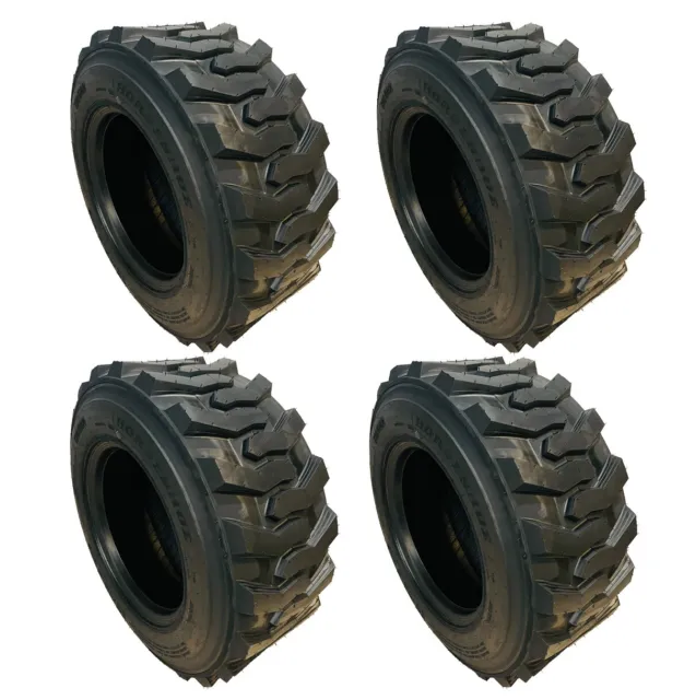 4 Tires Horseshoe 12-16.5 14Ply Skid Steer Tubeless Tires w/Rim-Guard 12x16.5