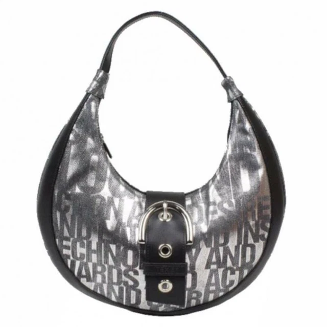 Sac demi lune Texier 5703 Kamari Fabrication France - Noir / Argent