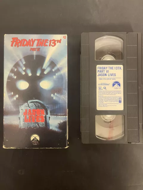 Friday the 13th Part 6 VHS 1987 Jason Lives Classic 80's Slasher Horror Movie!