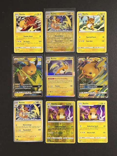 9 Raichu GX Pokemon Card Collection SM SWSH SV Holo Ultra Rare Reverse PTCG