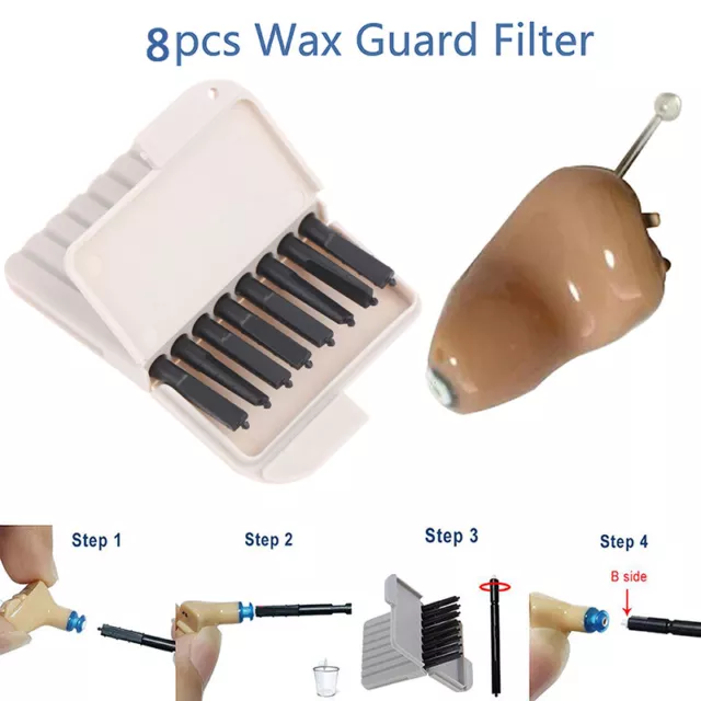 8Pcs Hearing Aid Wax Guard Filters Cerumen Protector For Phonak Health Car To YK
