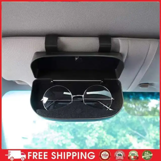 Estuche para gafas de coche parasol magnético doble hebilla soporte para gafas cajas (Sc