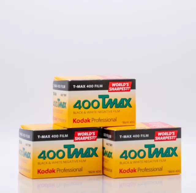 Kodak TMAX 400 Professional Black and White 35mm Film (36 Exposures, 3-Pack)